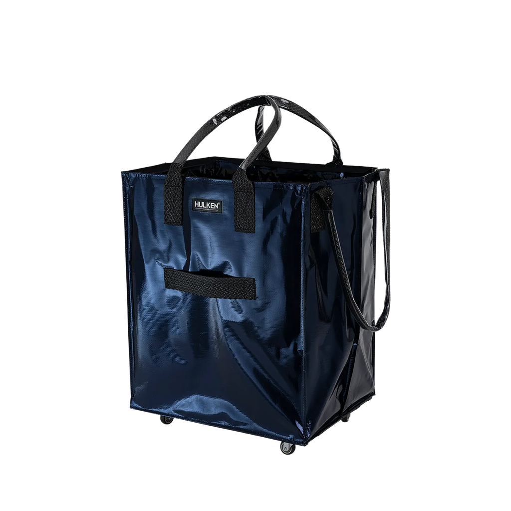 Midnight Blue Tote Bag | Foldable Bag on Wheels – Hulken®