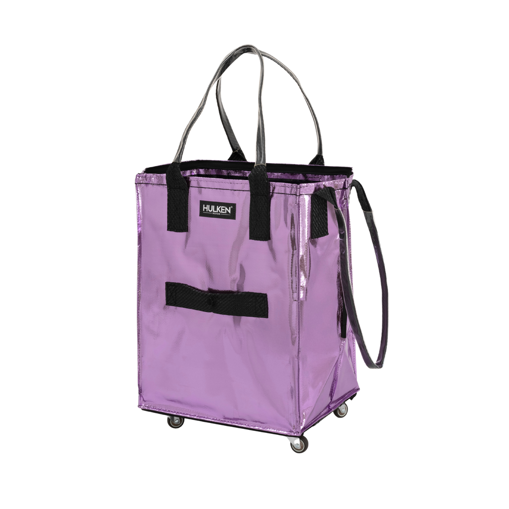 Lilac Tote Bag | Rolling Foldable Bag for Travel - Hulken®