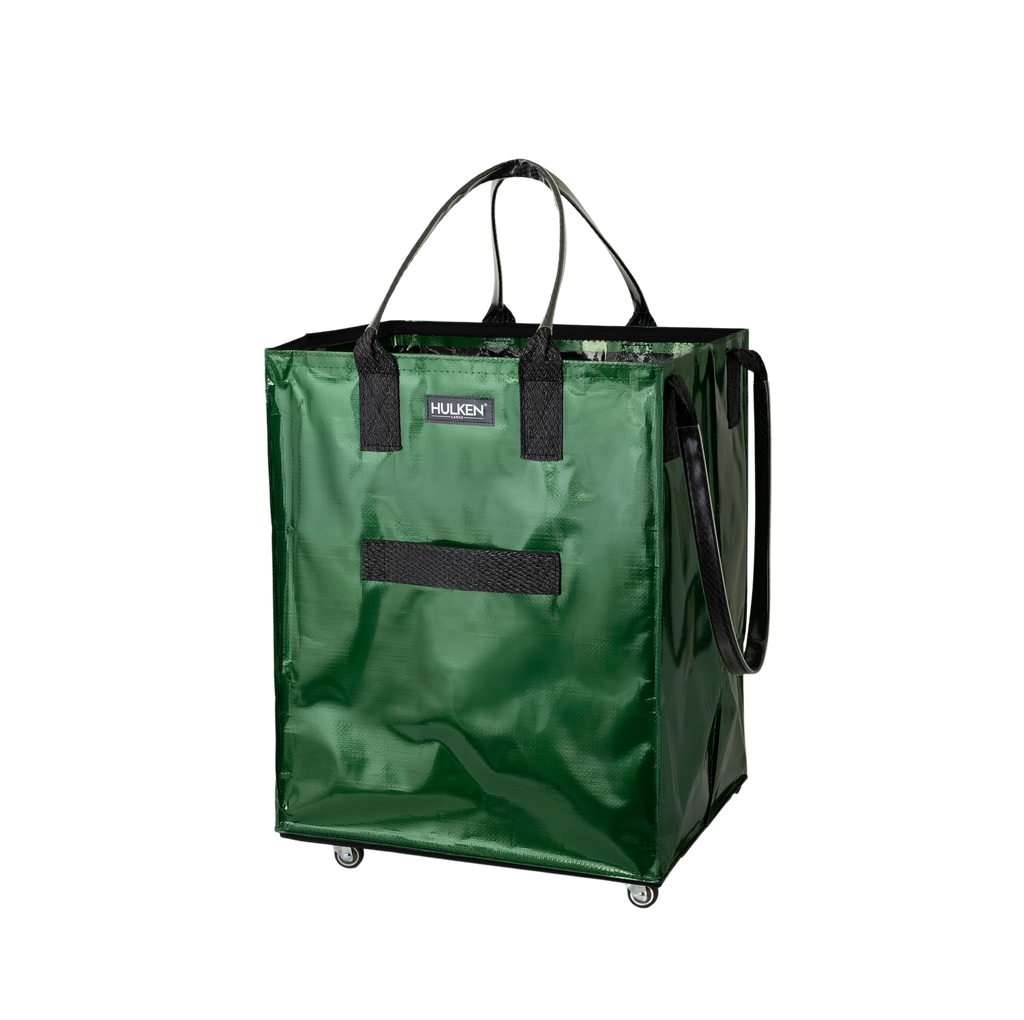 【海外で話題！】HULKEN ハルケン ローリング トートバッグ M グリーン Durable Green Tote Bag | Rolling Bag on Wheels – Hulken®