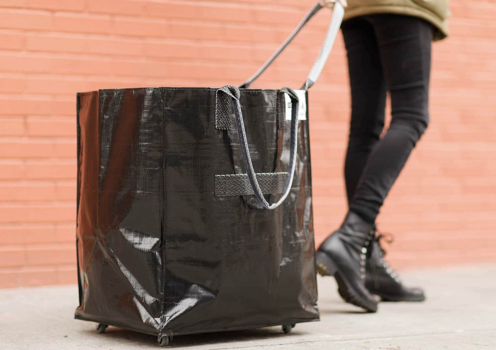 lady with a tote bag