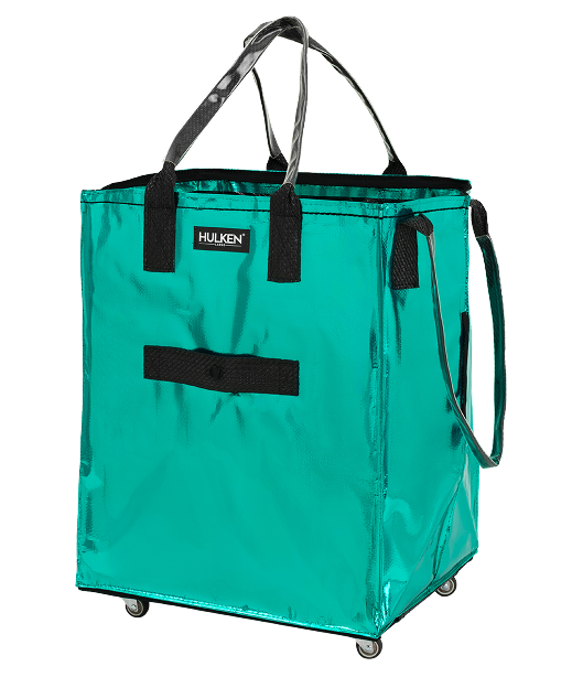 Durable Green Tote Bag | Rolling Bag on Wheels – Hulken® Durable Green Tote Bag | Rolling Bag on Wheels – Hulken®