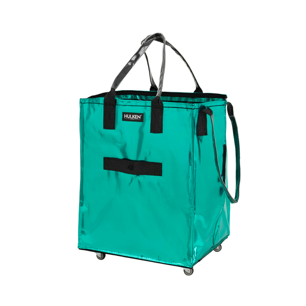 Teal Tote Bag Foldable Rolling Bag on Wheels Hulken®