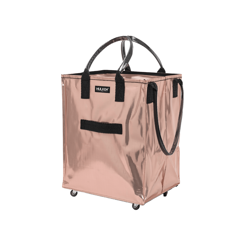 Front view of Hulken rose gold tote bag