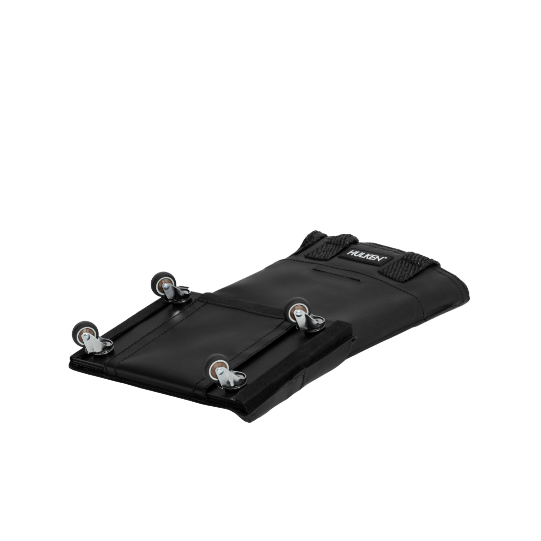 Black carry-on tote folded