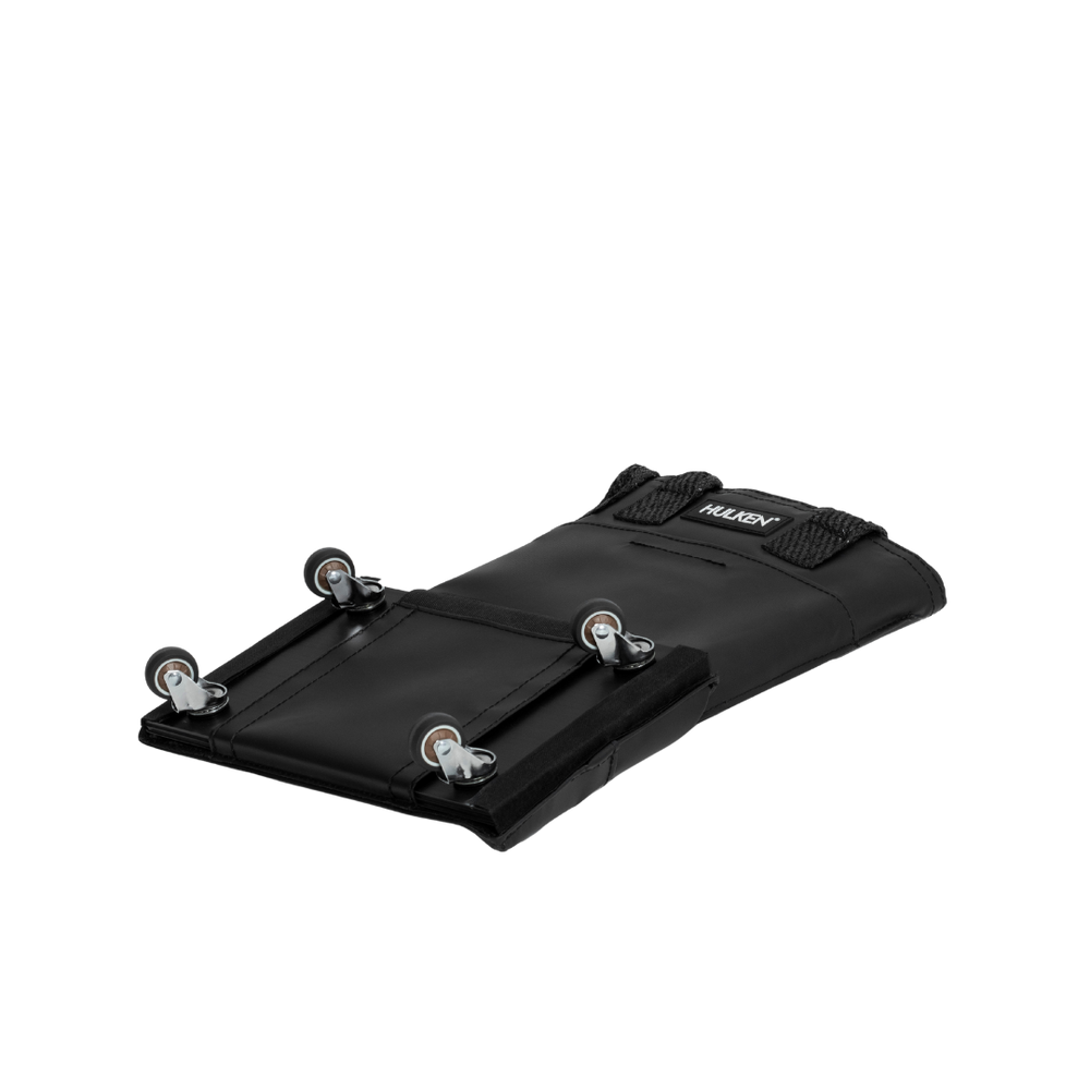 Black carry-on tote folded