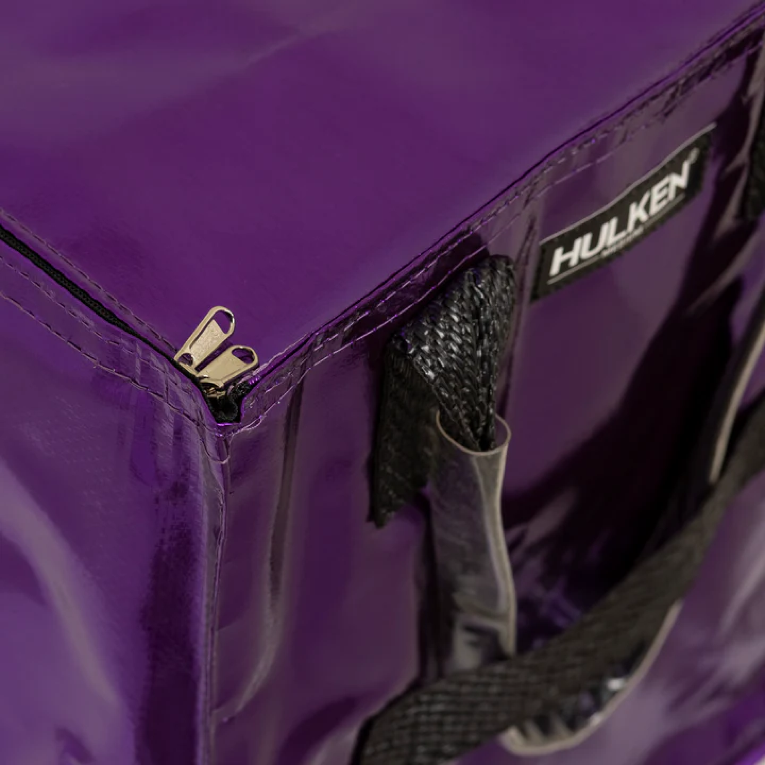 Purple tote bag with zipper sale