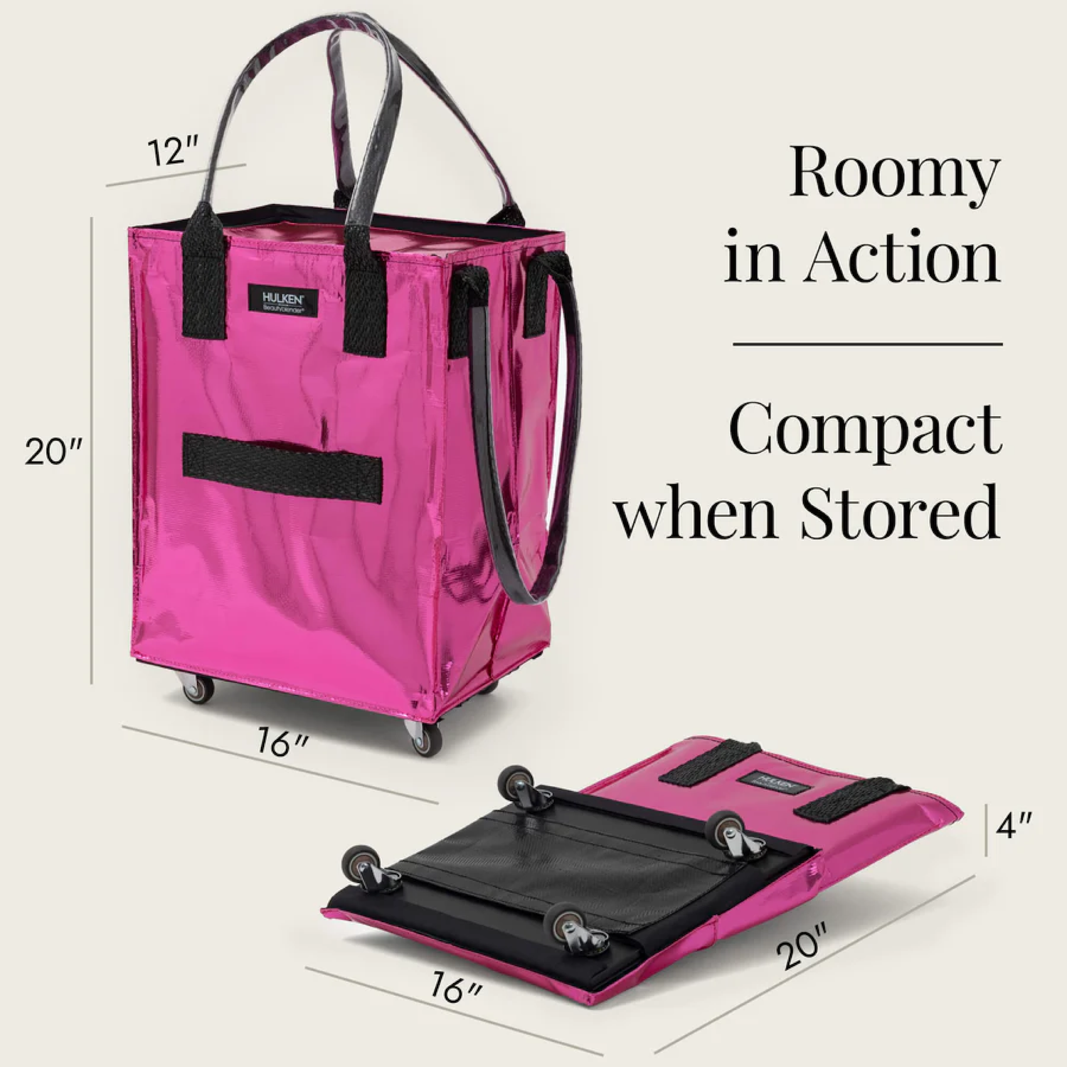 Luggage tote with wheels on sale