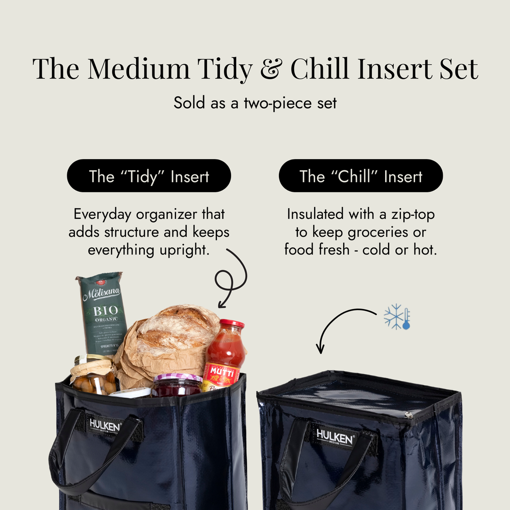 Hulken Medium Tidy & Chill Insert Set with product description on a light gray background