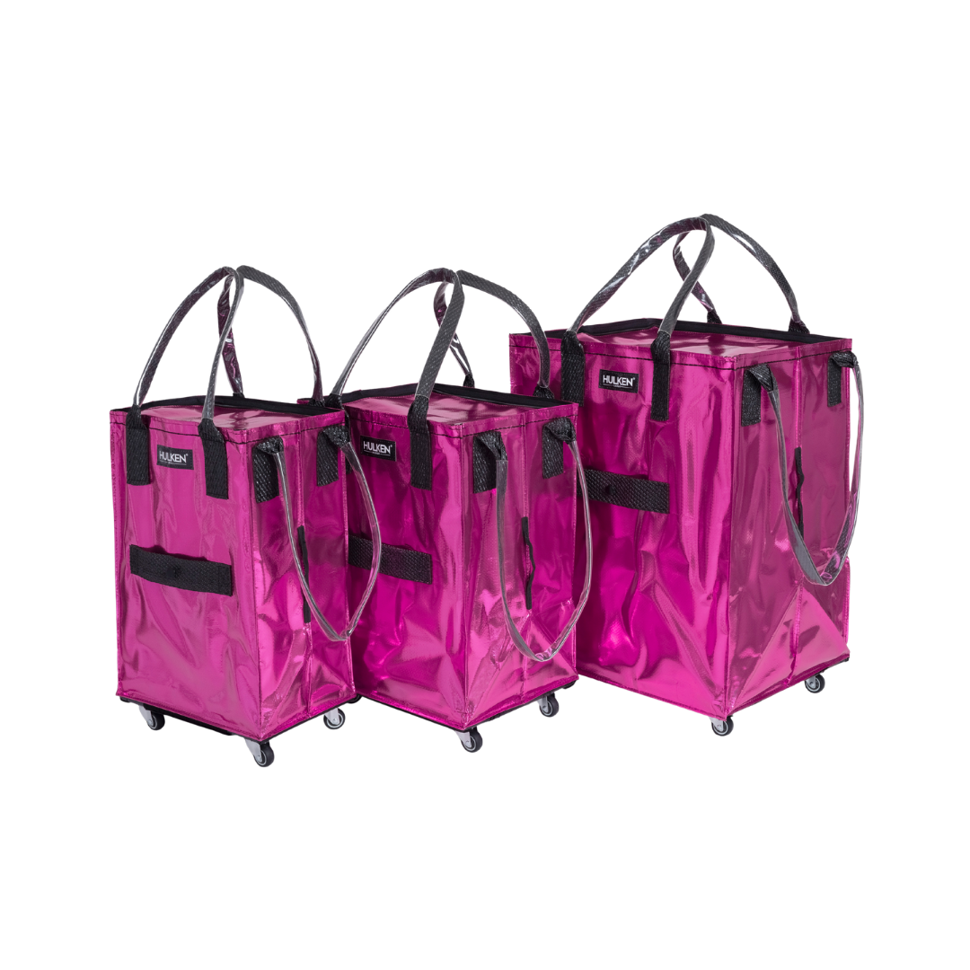 Ultra Pink Tote Bag | Rolling Foldable Bag - Hulken®