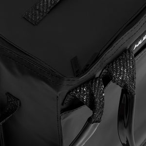 Close-up of a black Hulken bag