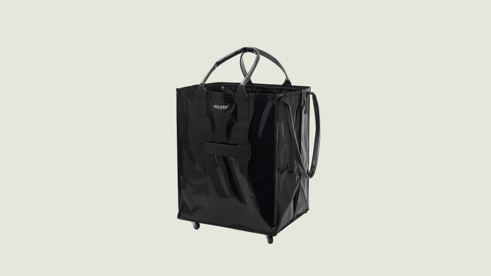 Durable Black Tote Bag | Rolling Bag on Wheels – Hulken® Durable Black Tote Bag | Rolling Bag on Wheels – Hulken®