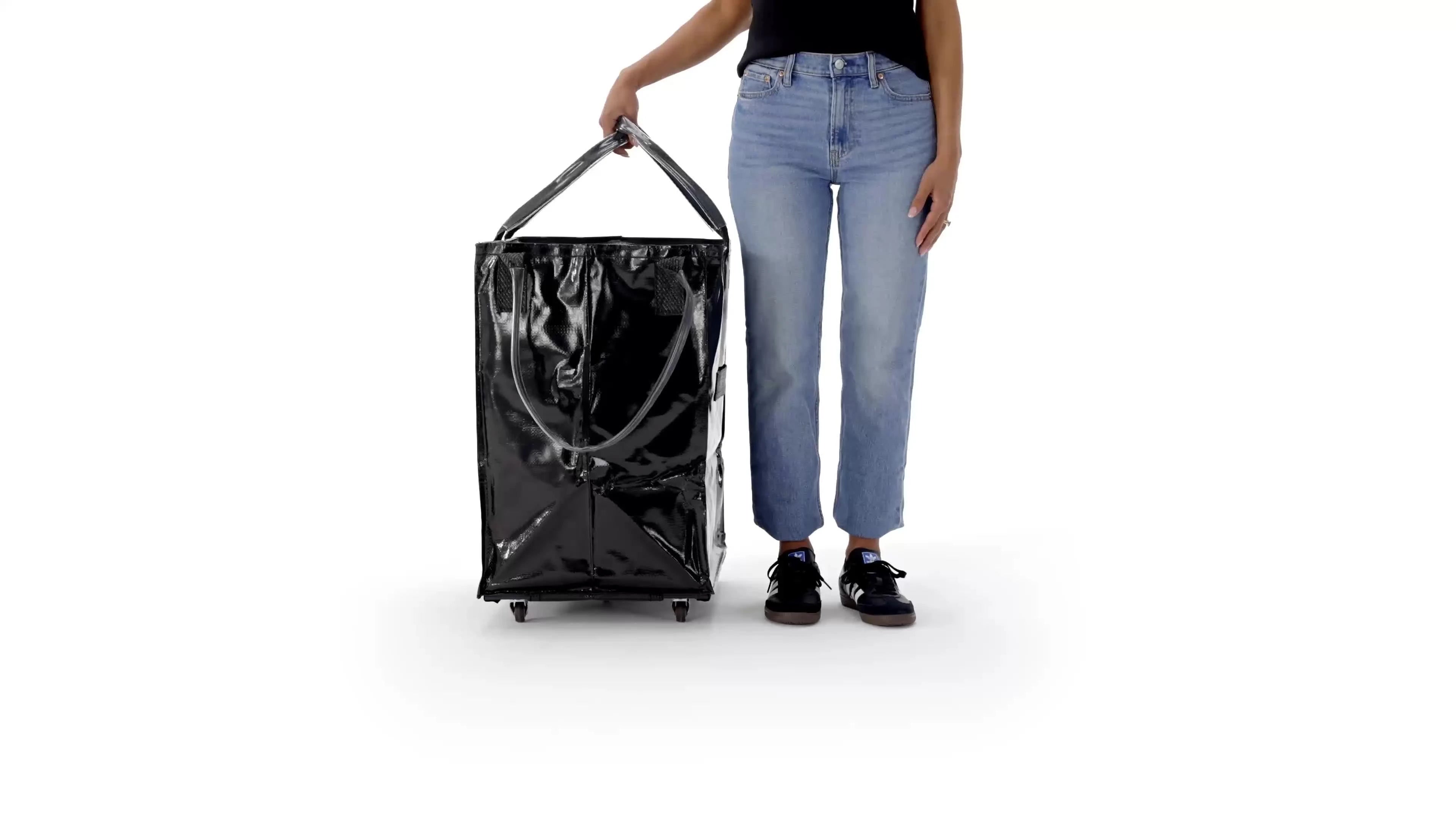 Hulken キャリーバック　Mサイズ Durable Black Tote Bag | Rolling Bag on Wheels – Hulken®