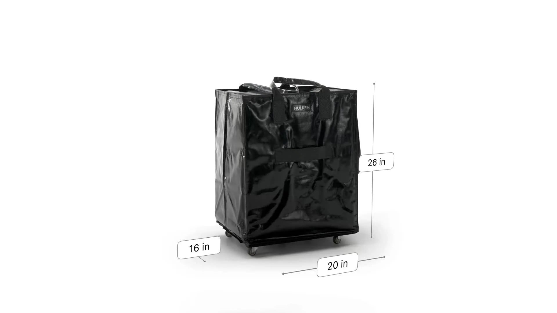 Durable Black Tote Bag | Rolling Bag on Wheels – Hulken®