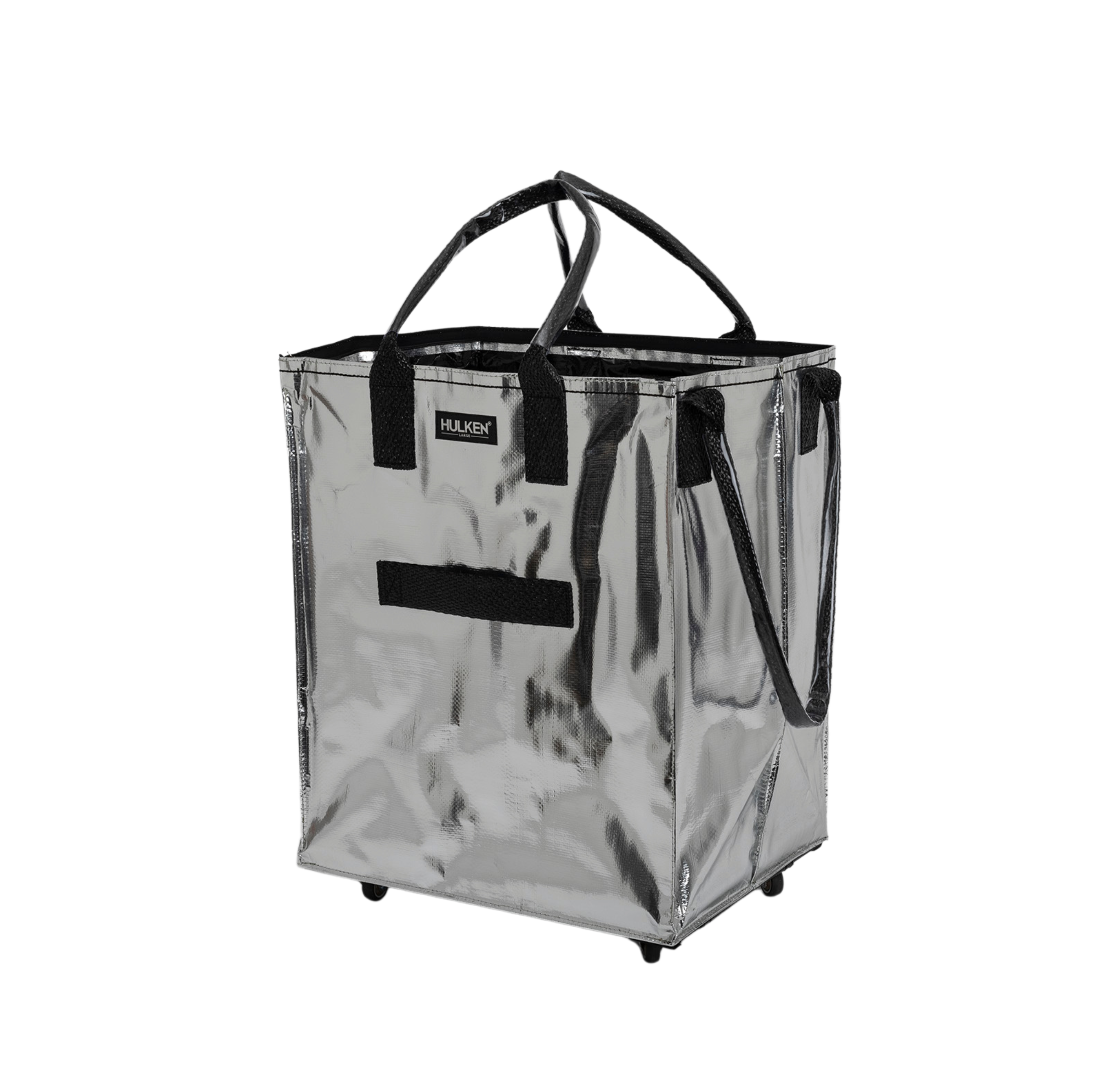 HULKEN s シルバー Silver Tote Bag | Foldable Bag on Wheels – Hulken®