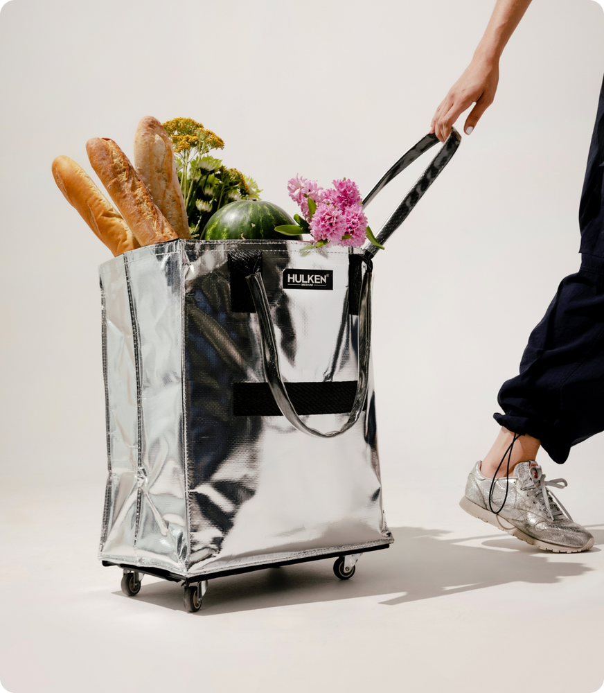 HULKEN The Original Foldable Rolling Tote Bag