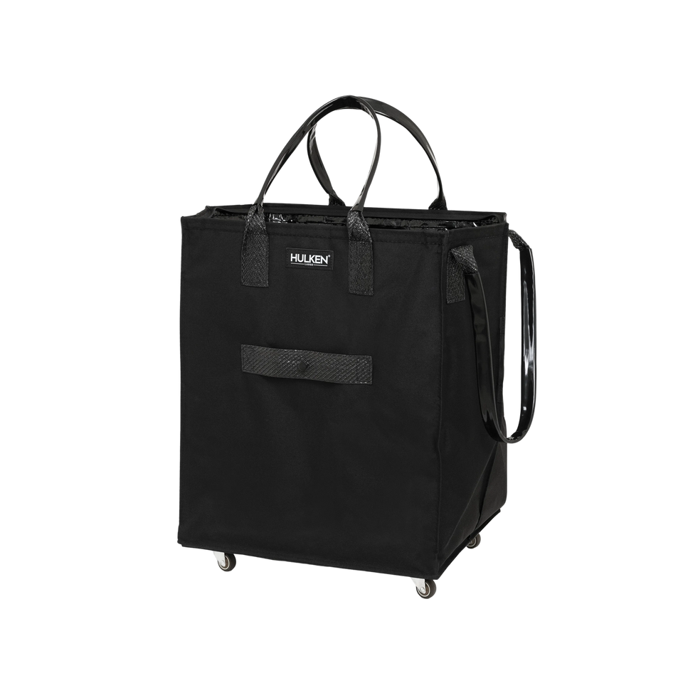 Durable Black Tote Bag | Rolling Bag on Wheels – Hulken® Durable Black Tote Bag | Rolling Bag on Wheels – Hulken®