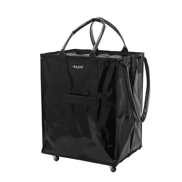Durable Black Matte Tote Bag | Rolling Bag on Wheels – HULKEN® Durable Black Matte Tote Bag | Rolling Bag on Wheels – HULKEN®
